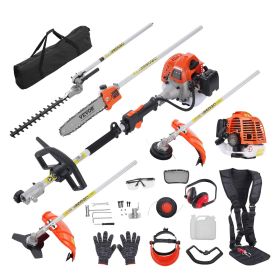 VEVOR 26CC 6-in-1 Multi-Functional Trimming Tools, Gas Hedge Trimmer, Weed Eater, String Trimmer, Brush Cutter, Edger
