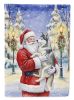Siberian Husky with Santa Claus Garden Flag Mailbox Decorative Yard Banner Outside Patio Artwork for Flower Beds, Garden Size, Multicolor