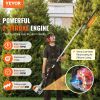 VEVOR 15.7-inch 26CC 2 Cycle Gas Hedge Trimmer, Gas Powered Pole Hedge Trimmer with Dual Sided Dual Action Blade, 270° Adjustable Trimmer Head