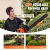VEVOR 23.2-inch 26CC 2 Cycle Gas Hedge Trimmer, Gas Powered Handheld Hedge Trimmer with Dual Sided Dual Action Blade, 180° Adjustable Trimmer Head