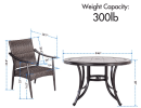 [Dropshipping] 5 Piece Patio Dining Set Outdoor Furniture