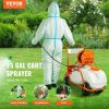VEVOR Battery Powered Lawn Sprayer on Wheel, 0-90 PSI Adjustable Pressure, 15 Gallon Tank, Cart Sprayer with 8 Nozzles and 2 Wands, 12V 12Ah Battery