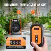 VEVOR Greenhouse Heater with Thermostat, 1500W Fast Heating with Overheat Protection, 2-Speed Setting Small Grow Tent Heater