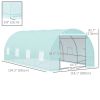 Walk-in Greenhouse 20x10x7ft Heavy Duty Outdoor Backyard Seed Plant Vegetables Grow Warm House Green