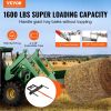 VEVOR 39" Hay Spear, Bale Spears 1600lbs Loading Capacity, Skid Steer Loader Tractor Bucket Attachment with 2pcs 17.5" Stabilizer Spears and 60" Chain