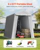 Outdoor Storage Shelter Shed 6x8 ft Waterproof Portable Canopy Carport Tent