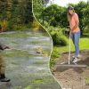 Floating Weed Landscape Rake with Foam Floats for Lawn Care and Pond