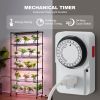 VEVOR Plant Stand with Grow Light, 6-Tier Large Tall Plant Shelf with 150W Full Spectrum Grow Light