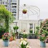 Metal Garden Arch Iron Garden Arbors Gazebo Dia81.3'' x 114.2'' High Birdcage Shape Pergola Pavilion for Wedding Ceremony Outdoor